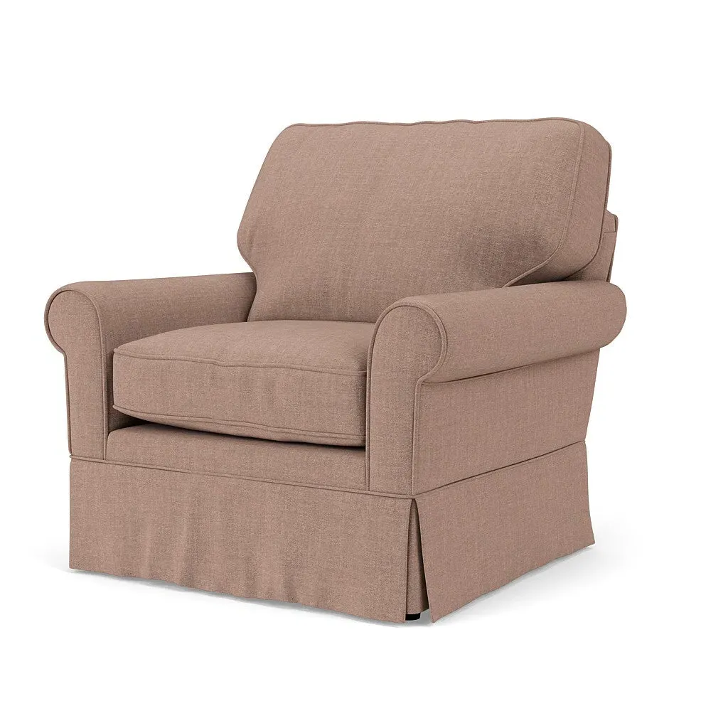 Armchair - Dusky Rose, Eco Chenille