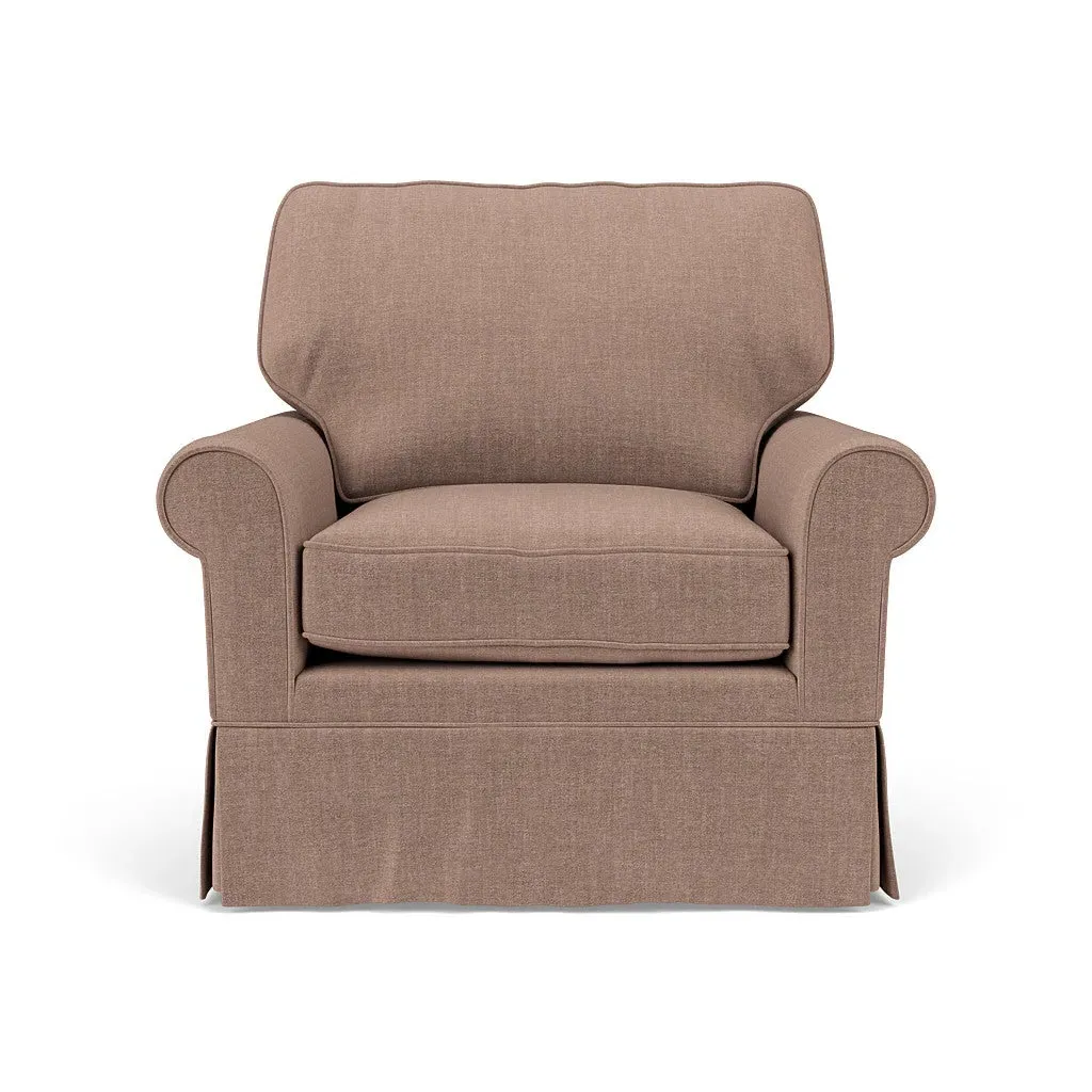 Armchair - Dusky Rose, Eco Chenille