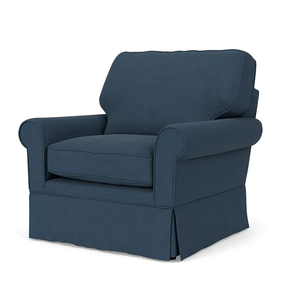 Armchair - Indigo, Linen Mix