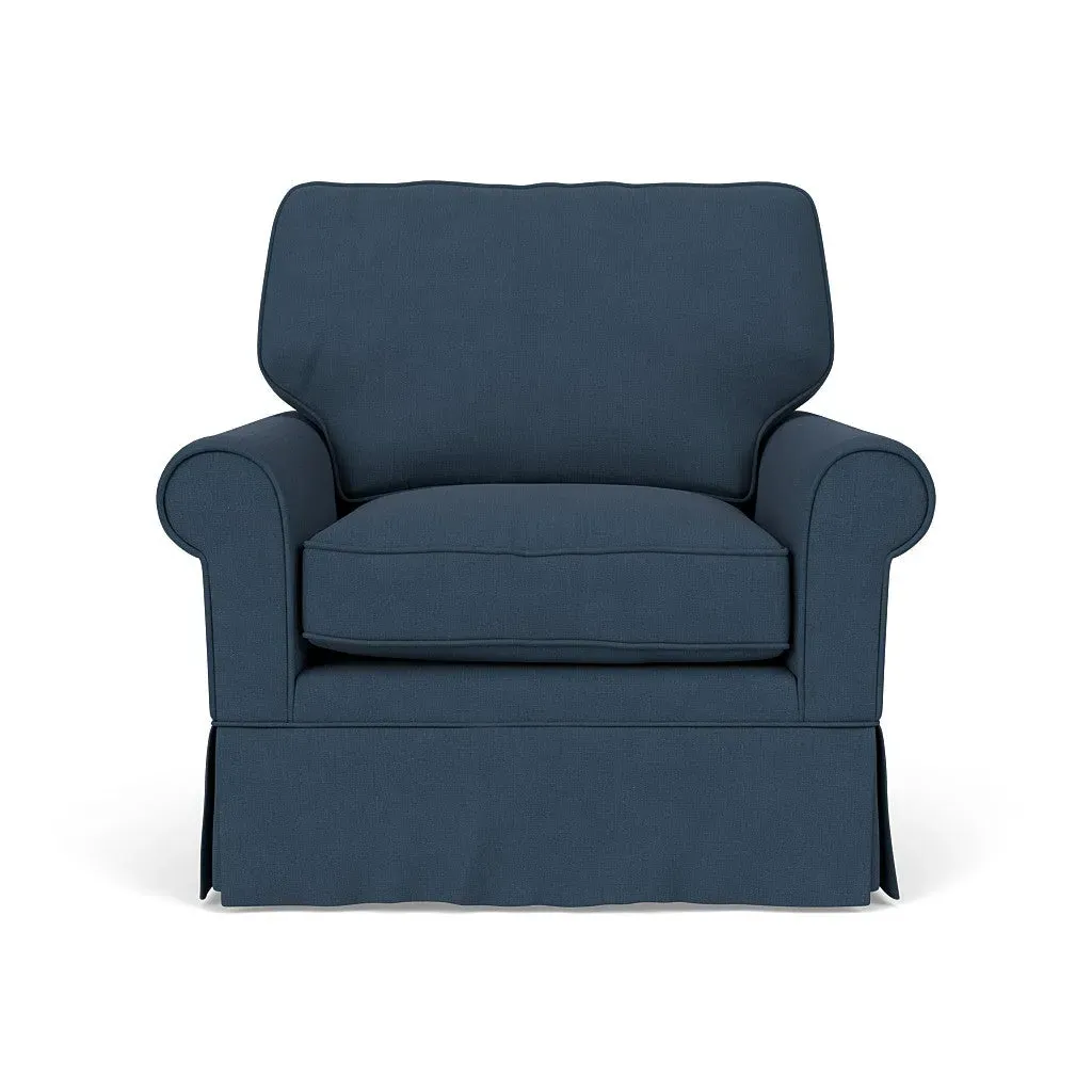 Armchair - Indigo, Linen Mix