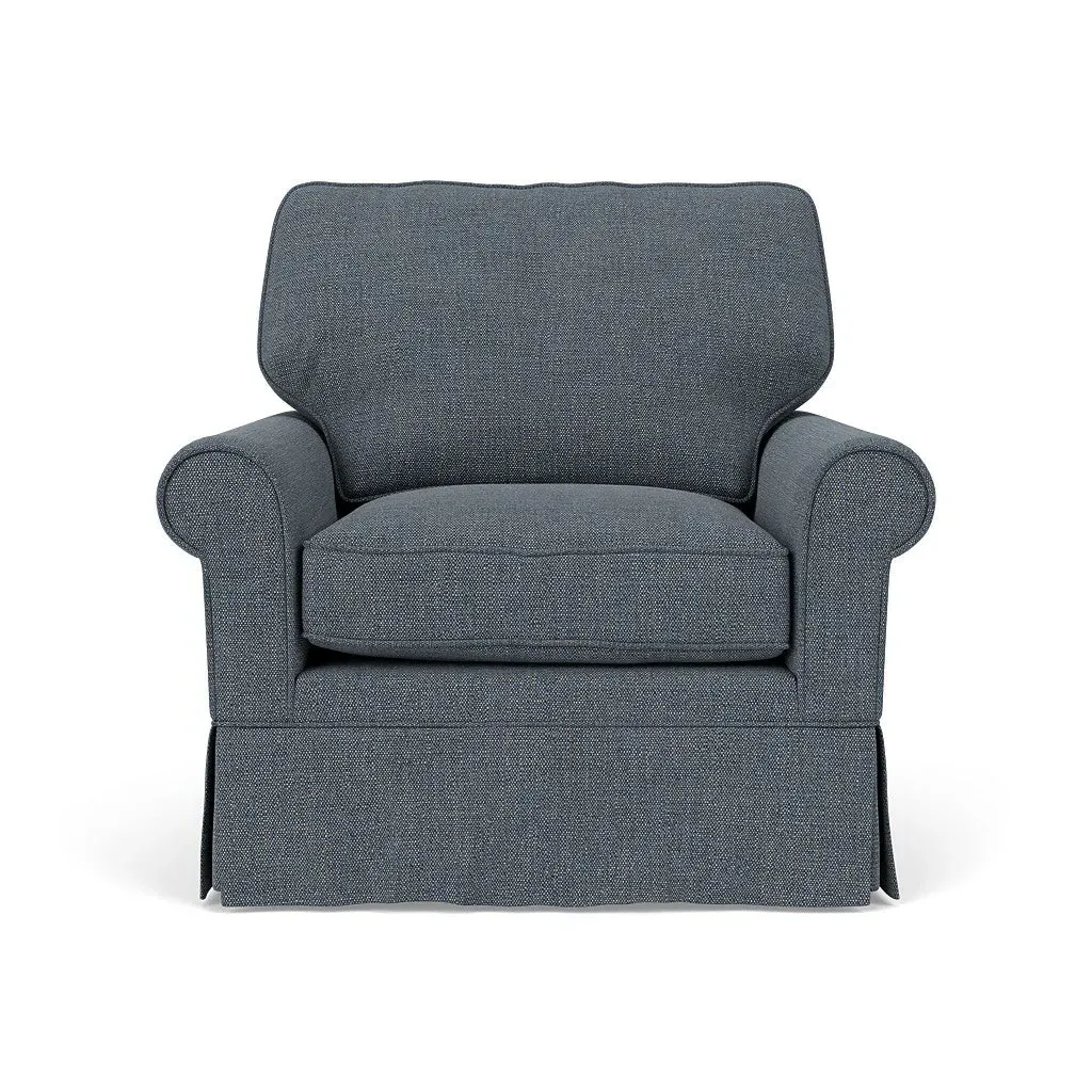 Armchair - Indigo, Rustic Weave