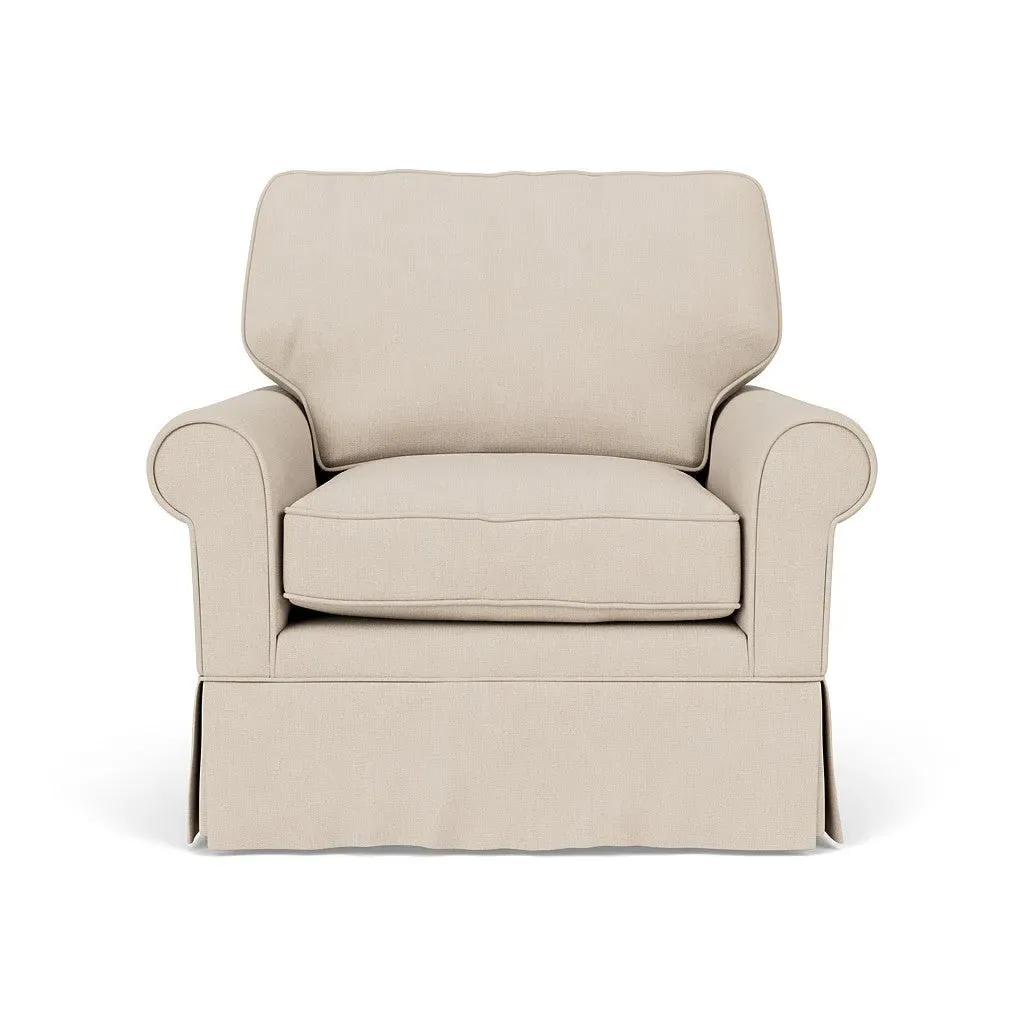 Armchair - Lily White, Linen Mix
