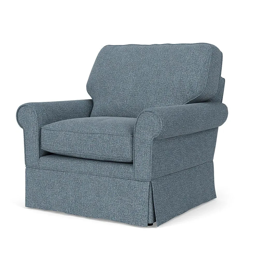 Armchair - Mid Blue, Aquaclean Oxford