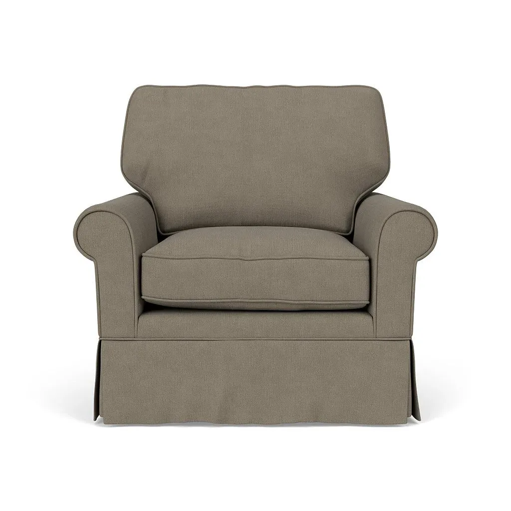 Armchair - Mid Grey, Linen Mix