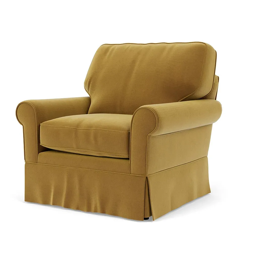 Armchair - Mustard, Matt Velvet
