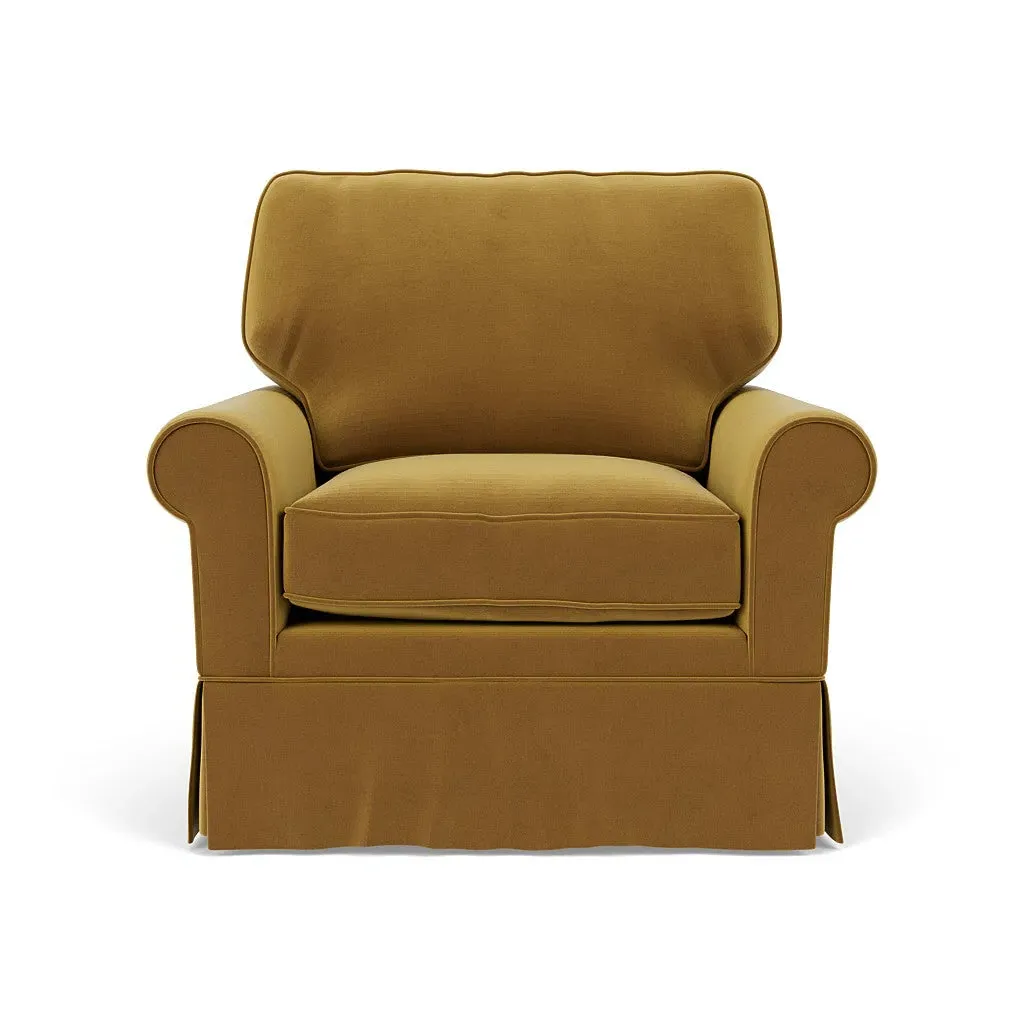 Armchair - Mustard, Matt Velvet