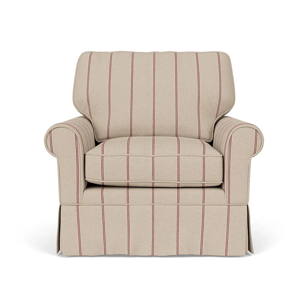 Armchair - Raspberry, Compton Stripe