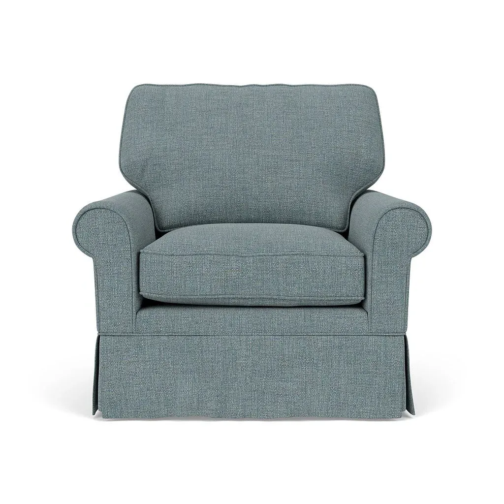 Armchair - Teal, Rustic Weave