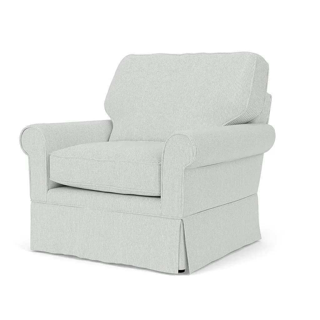 Dawson Armchair - Duck Egg, Broadway Stripe