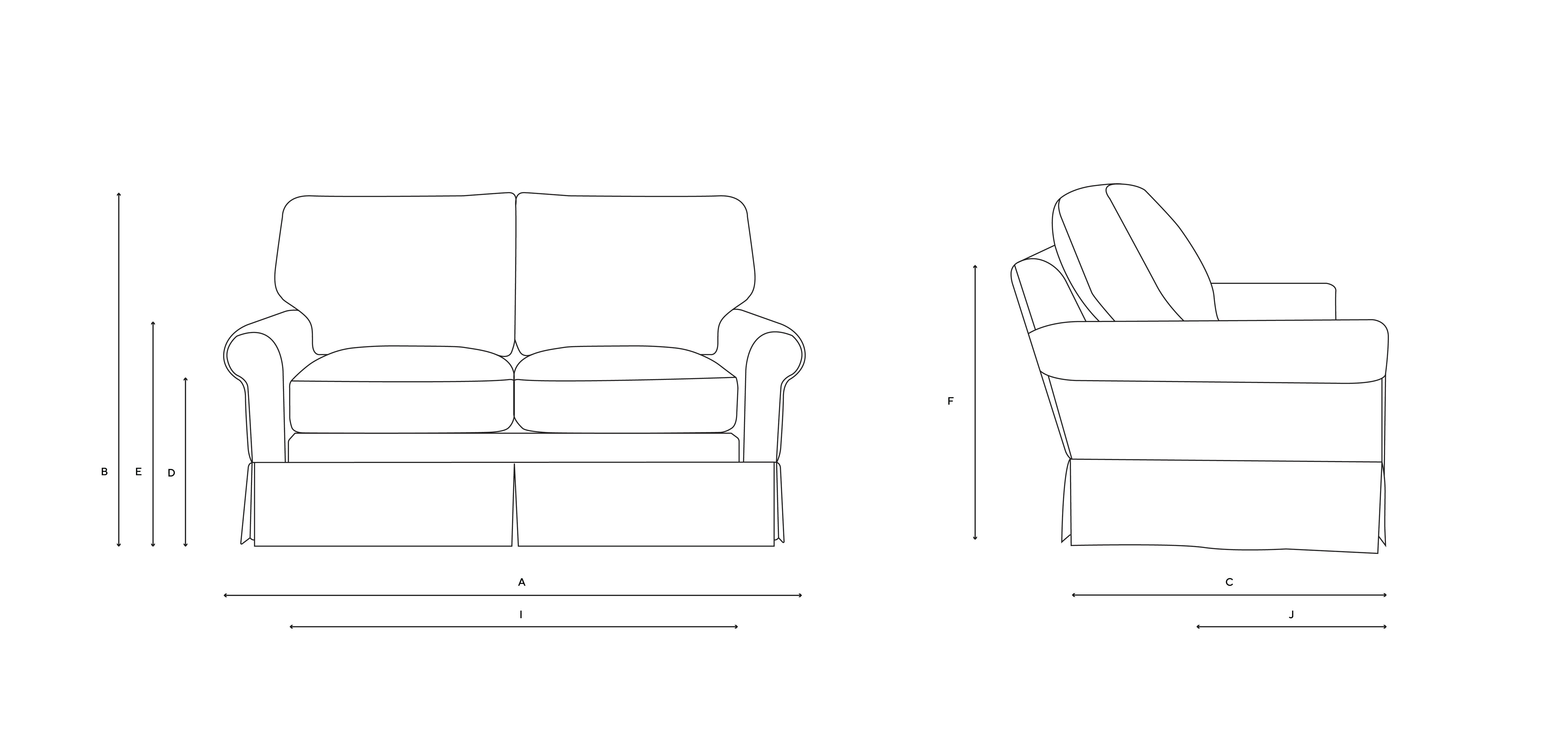 Dawson Large 2-Seater Sofa - Blue Marl, House Weave