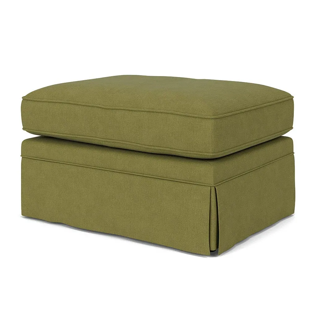 Dawson Foot Stool - Apple, House Linen Mix