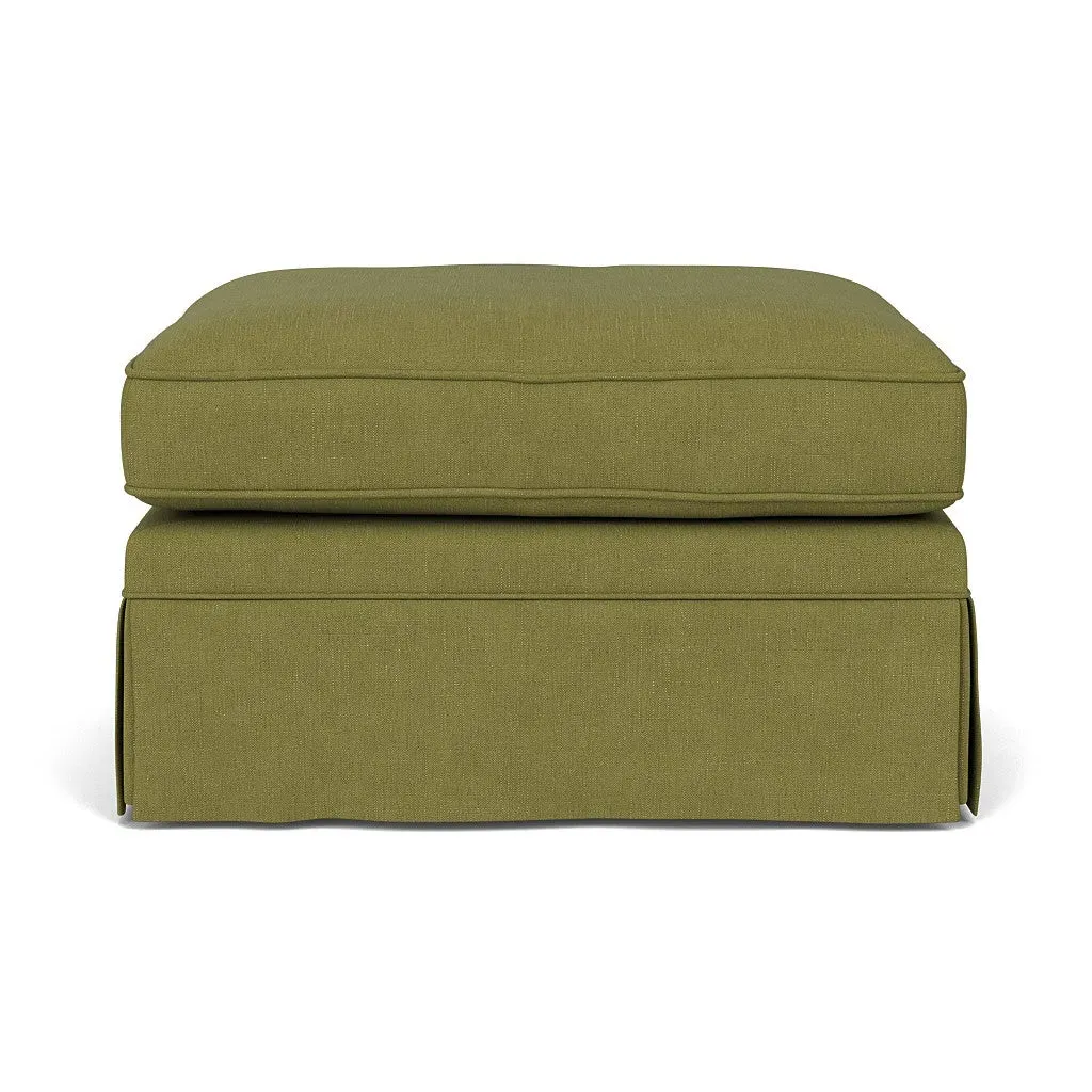 Dawson Foot Stool - Apple, House Linen Mix