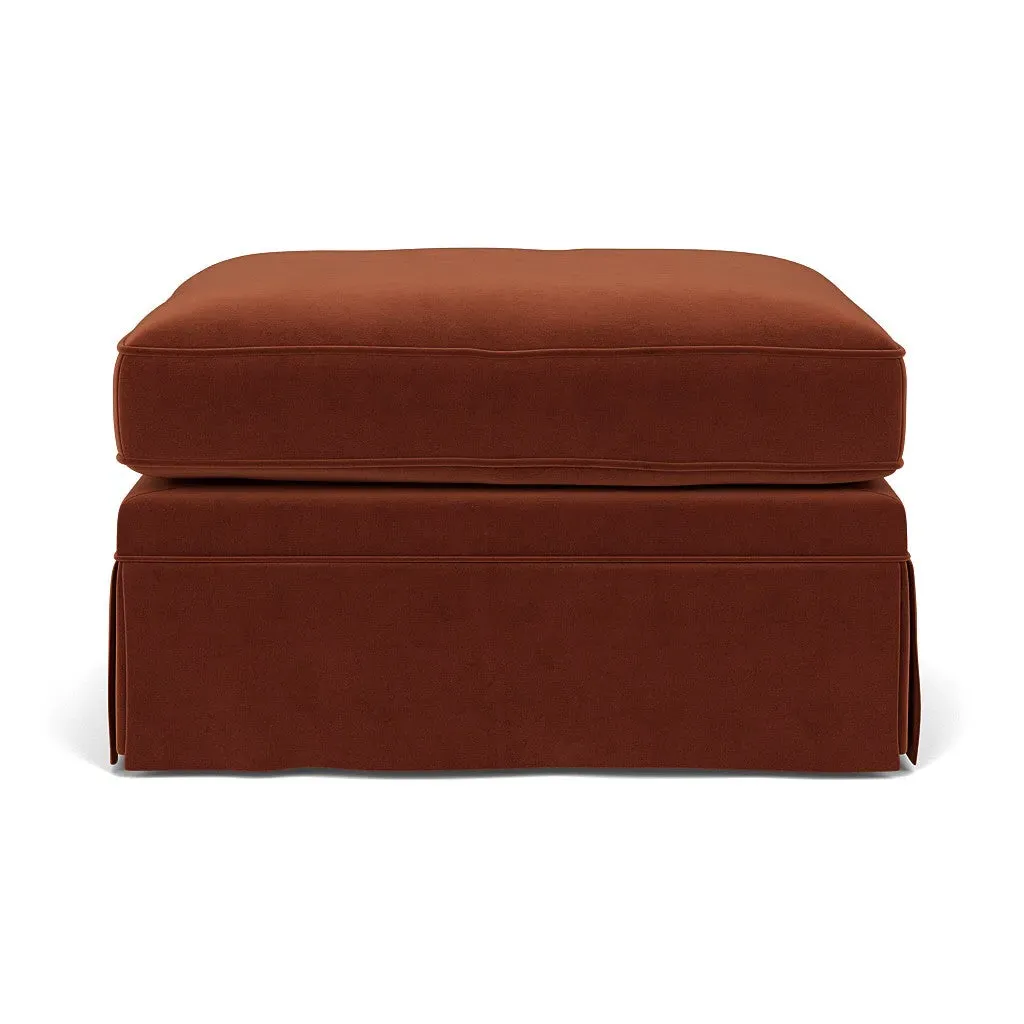 Dawson Foot Stool - Brick, Matt Velvet image