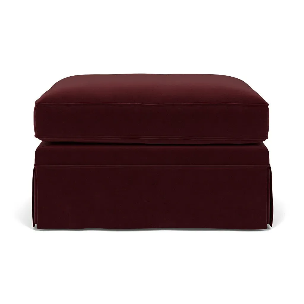 Dawson Foot Stool - Dark Rosehip, Matt Velvet image