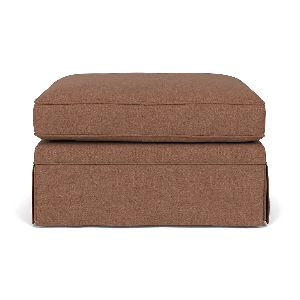 Dawson Foot Stool - Dusky Blush, Linen Mix