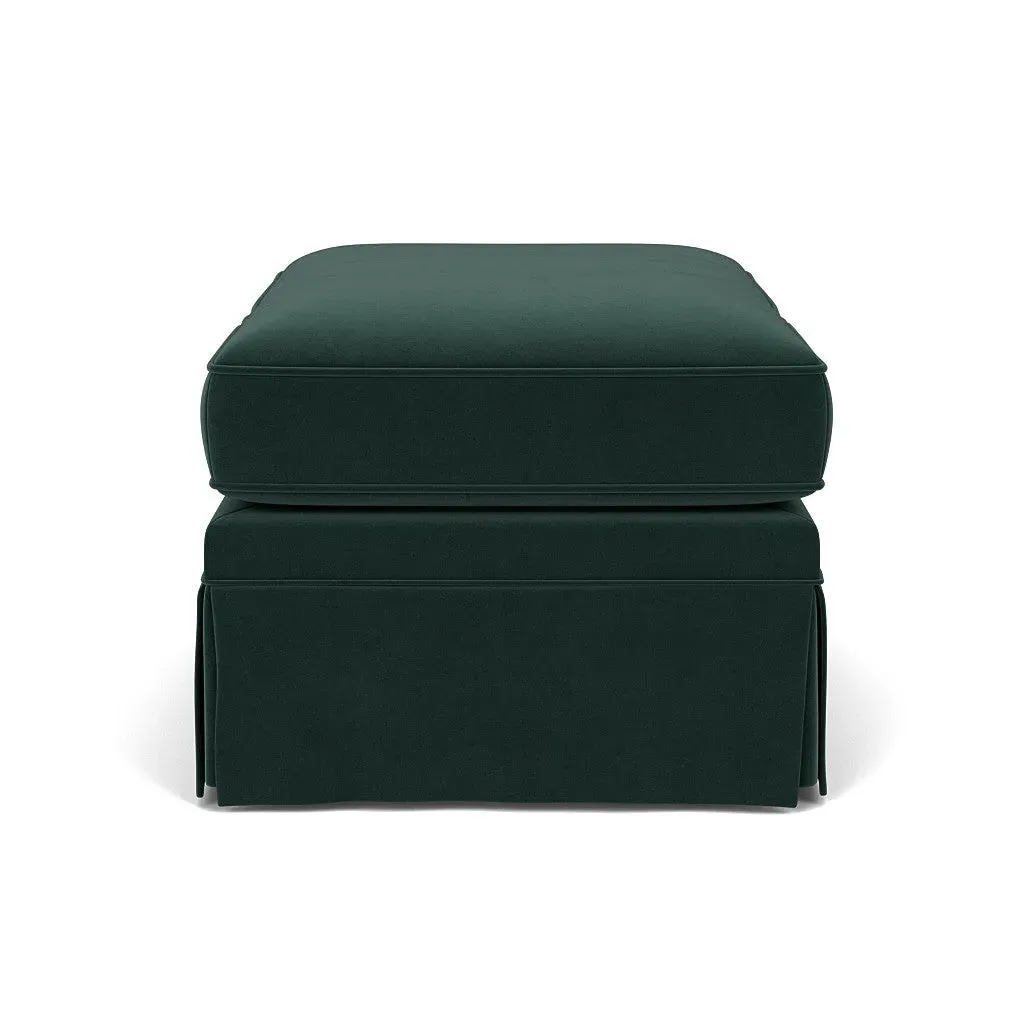 Dawson Foot Stool - Lake, Matt Velvet