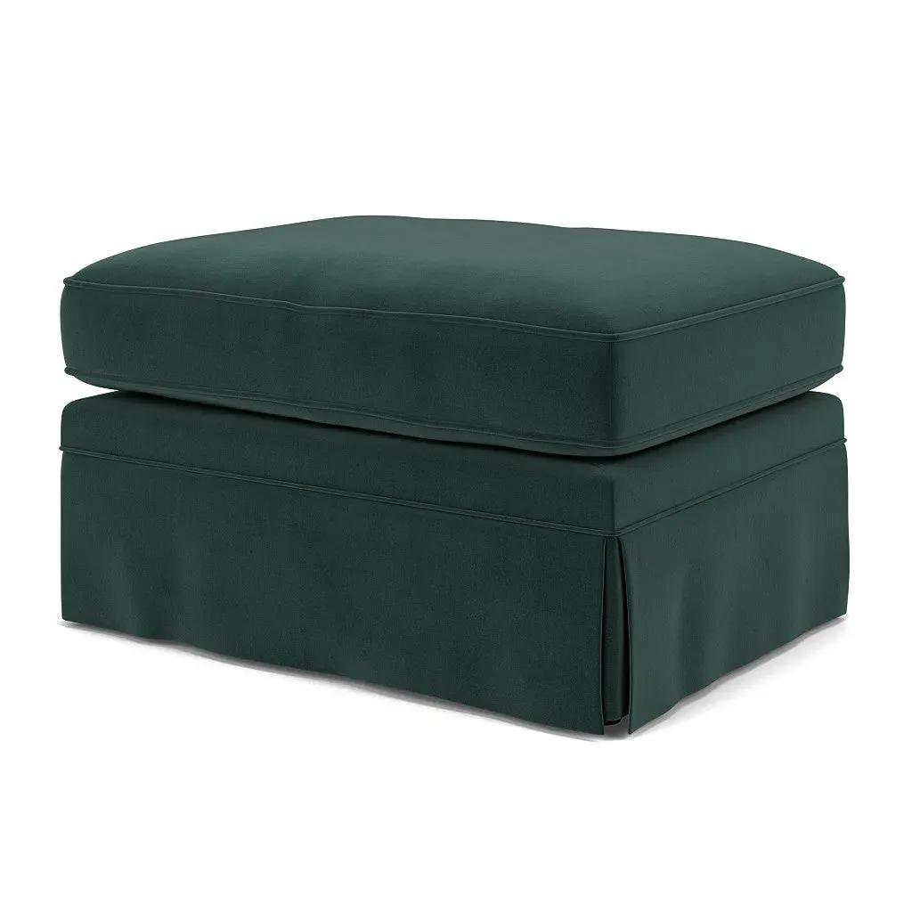 Dawson Foot Stool - Lake, Matt Velvet