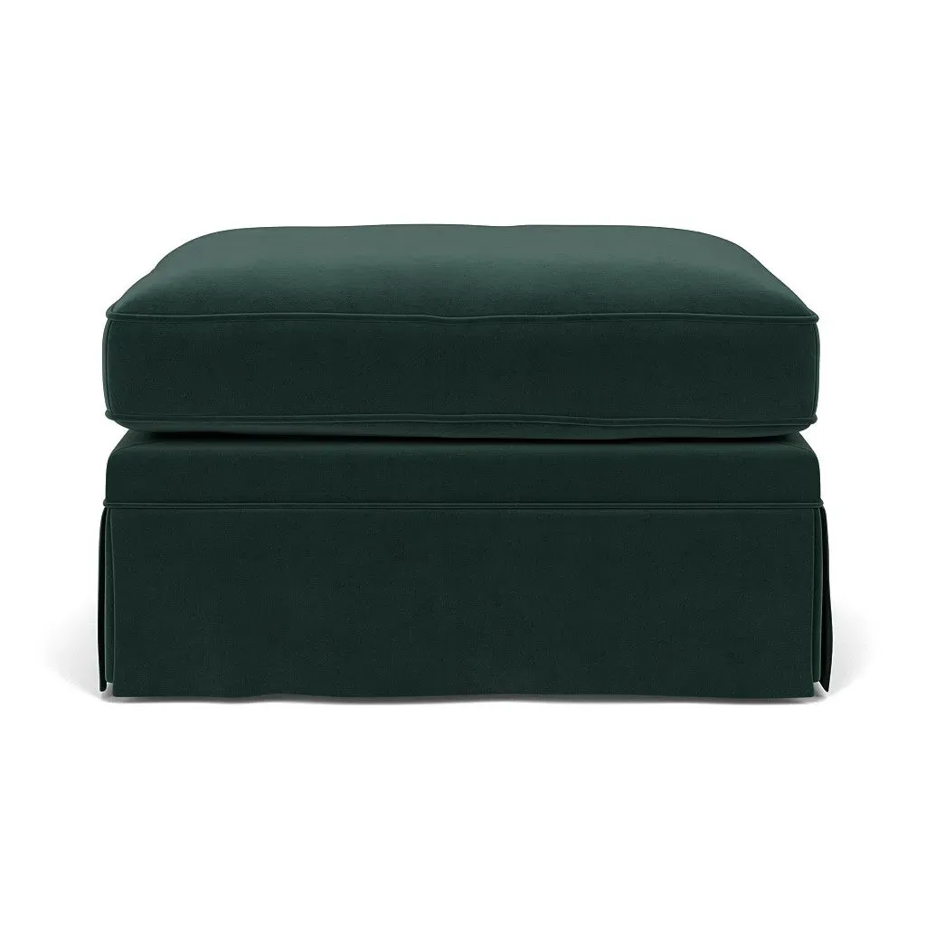 Dawson Foot Stool - Lake, Matt Velvet