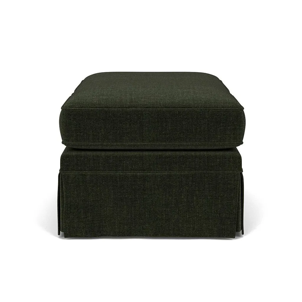 Dawson Foot Stool - Moss, Eco Chenille