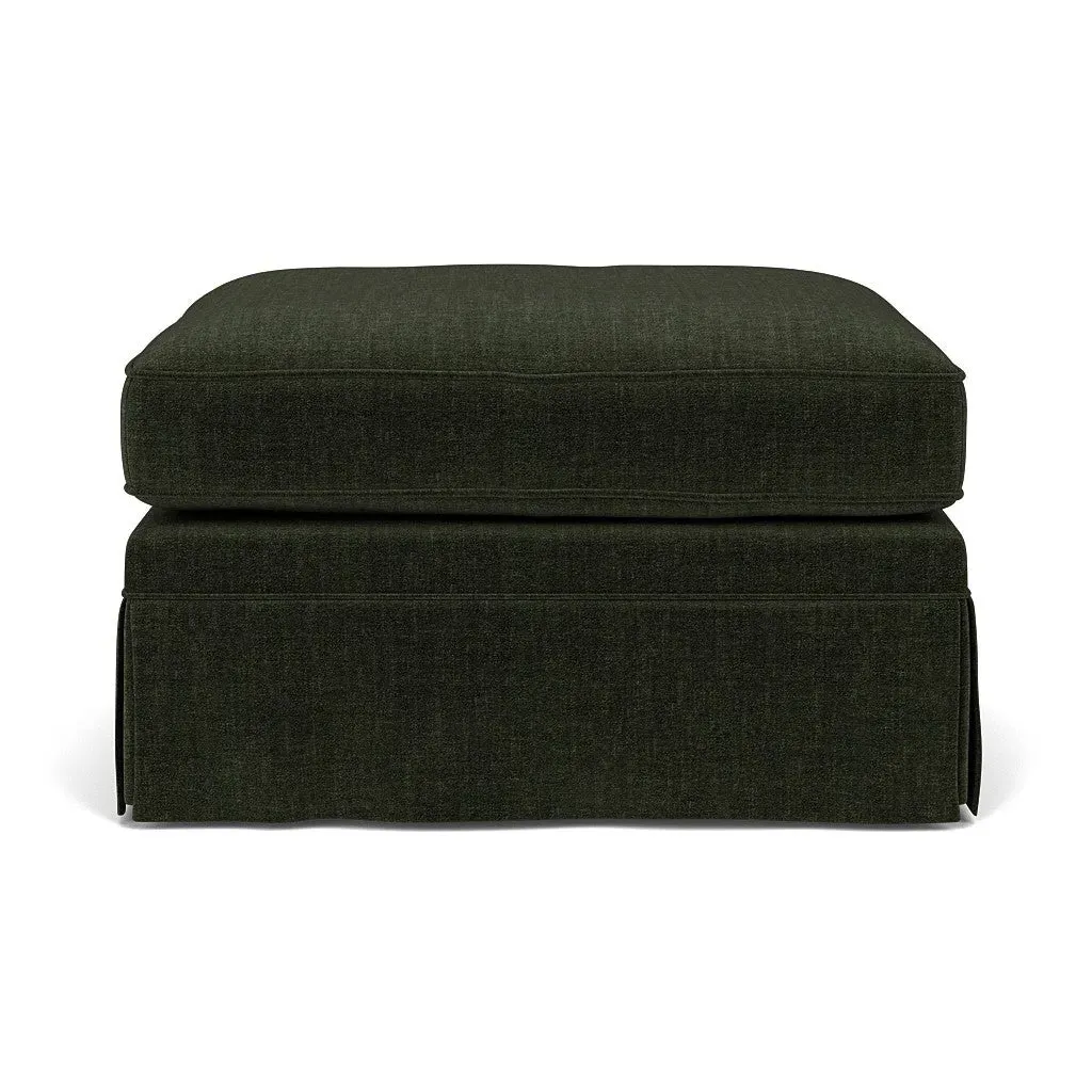 Dawson Foot Stool - Moss, Eco Chenille