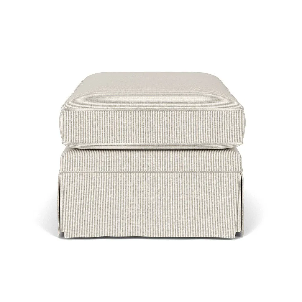 Dawson Foot Stool - Natural, Broadway Stripe
