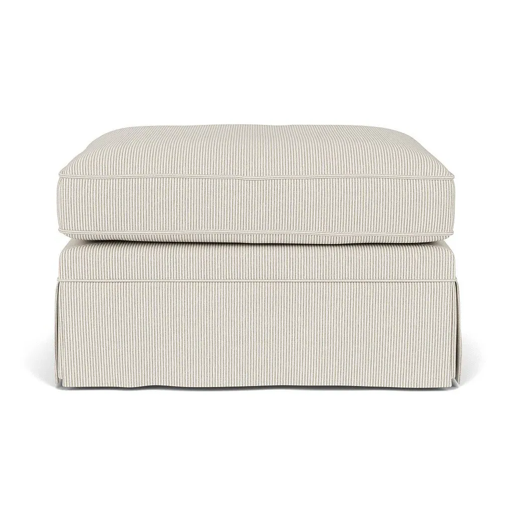 Dawson Foot Stool - Natural, Broadway Stripe