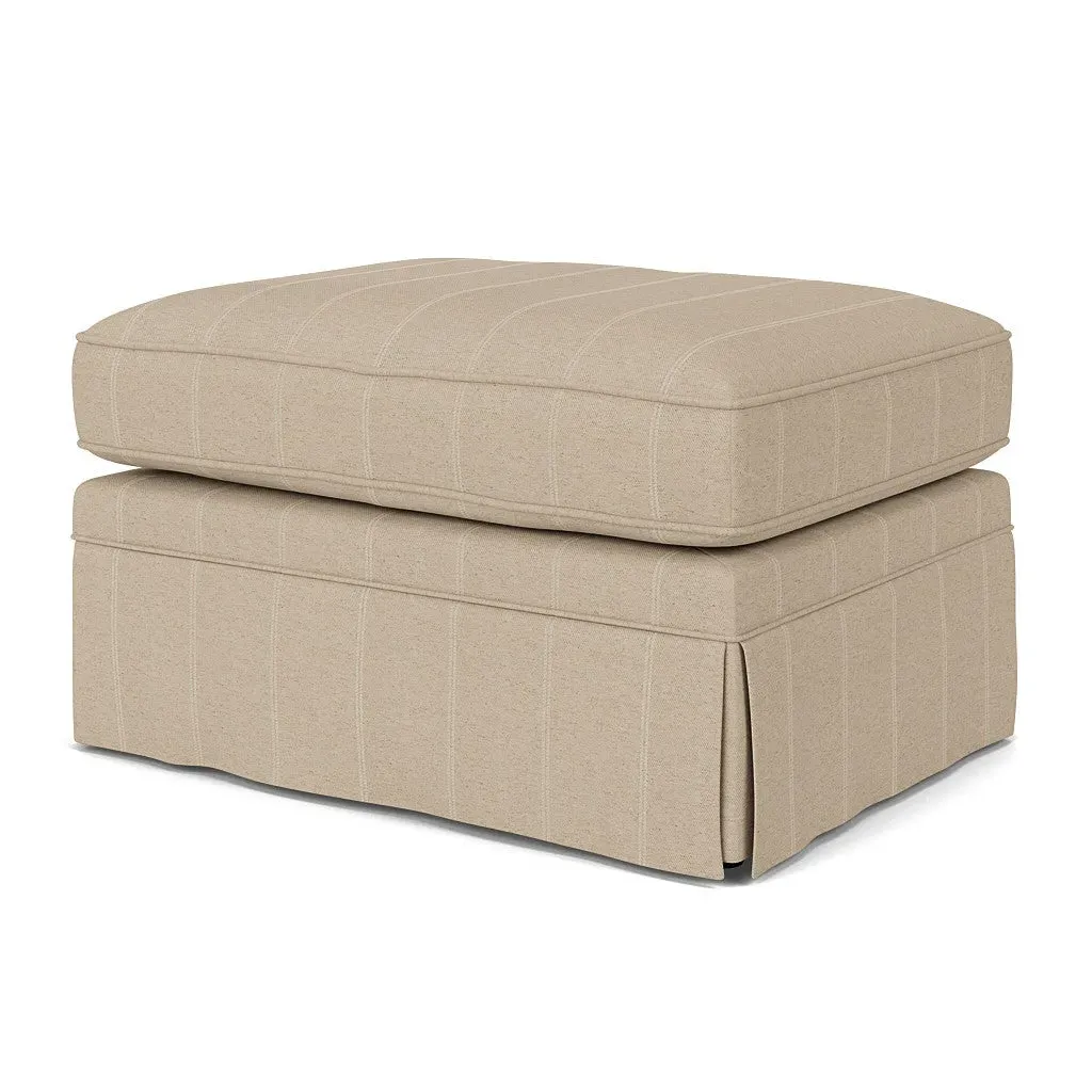 Dawson Foot Stool - Natural, Compton Stripe