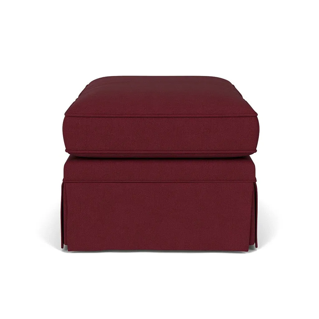 Dawson Foot Stool - Rosehip, Linen Mix