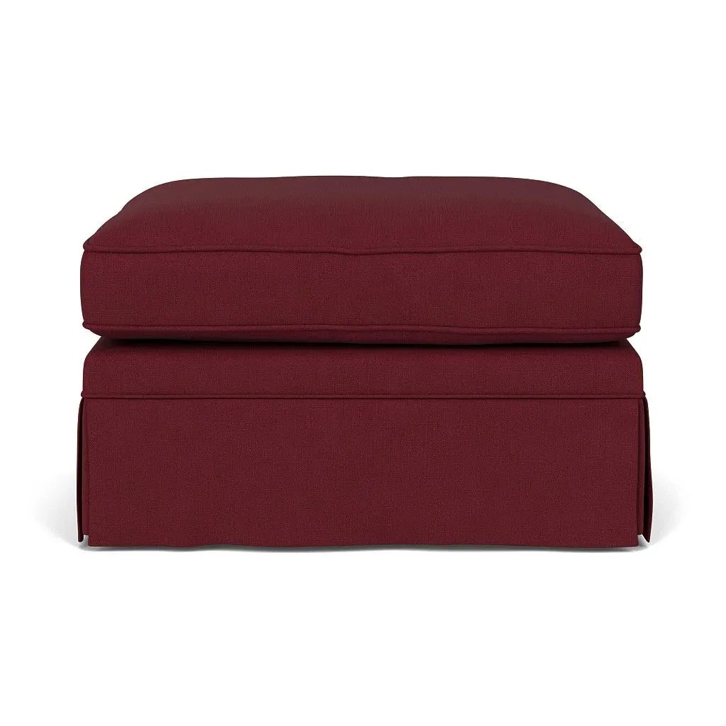 Dawson Foot Stool - Rosehip, Linen Mix