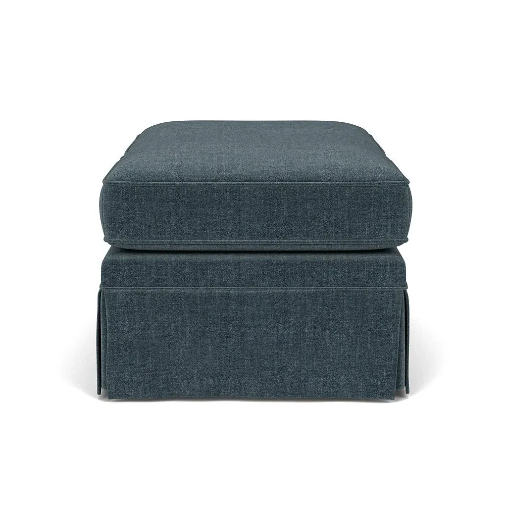 Dawson Foot Stool - Teal, Eco Chenille