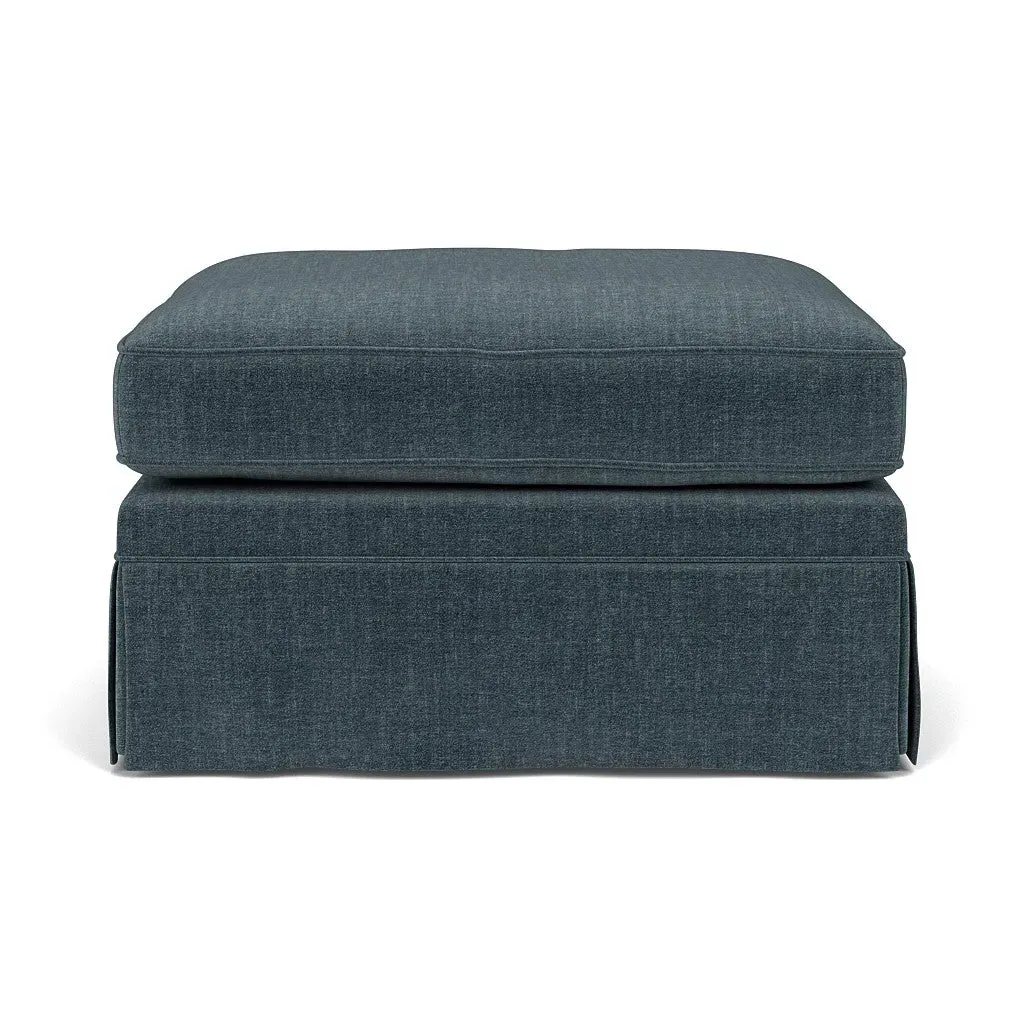 Dawson Foot Stool - Teal, Eco Chenille