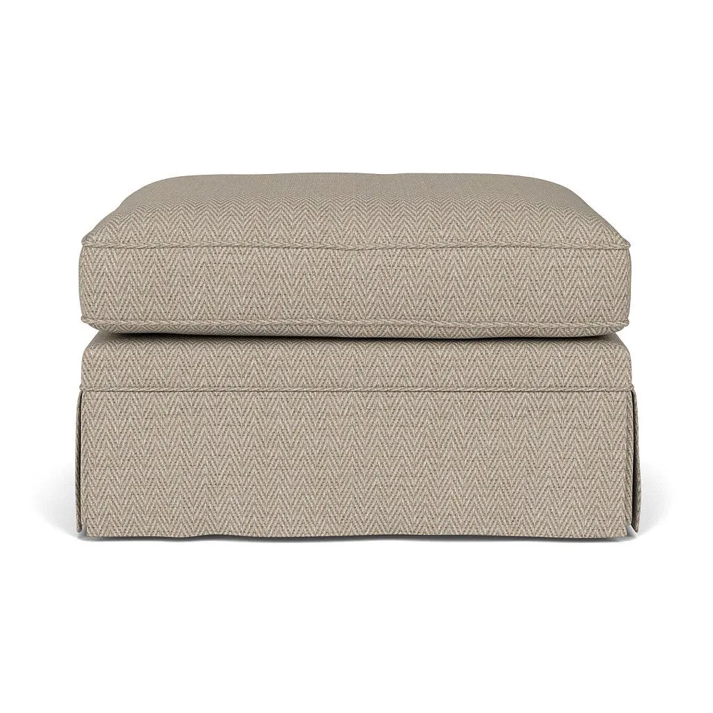 Foot Stool - Natural, Herringbone Weave image