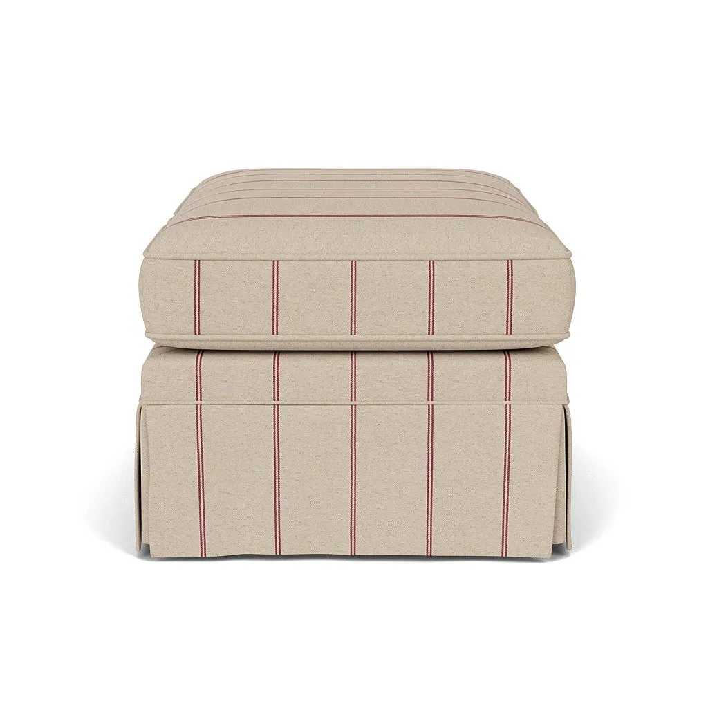 Foot Stool - Raspberry, Compton Stripe