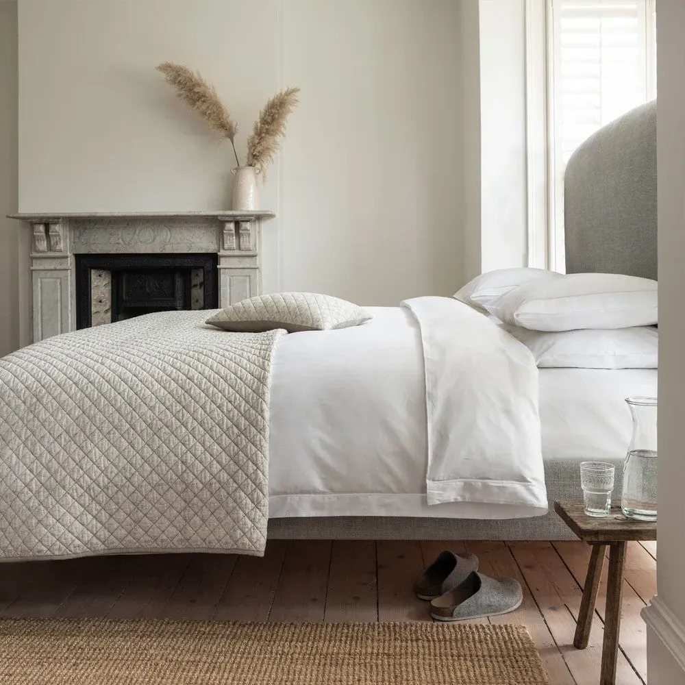 400 TC King Duvet Cover - White, Egyptian Cotton Sateen