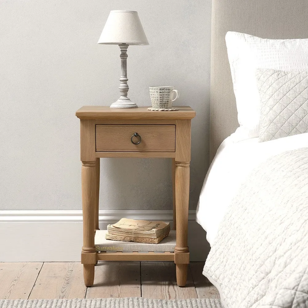 1 Drawer Bedside Table - Brown, Oak