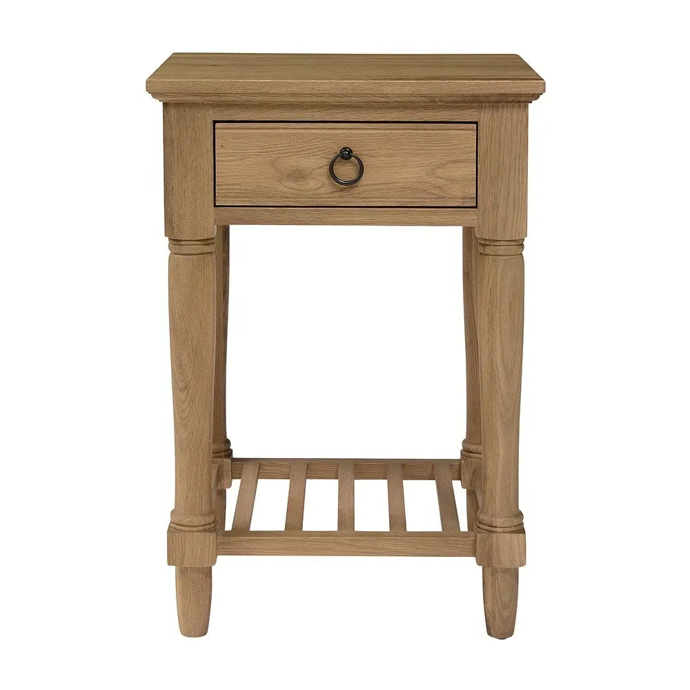 1 Drawer Bedside Table - Brown, Oak image