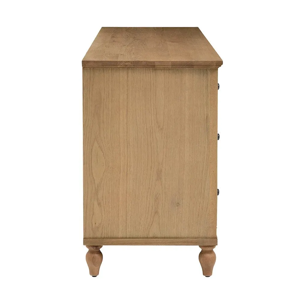 8 Drawer Wide Chest - Oak