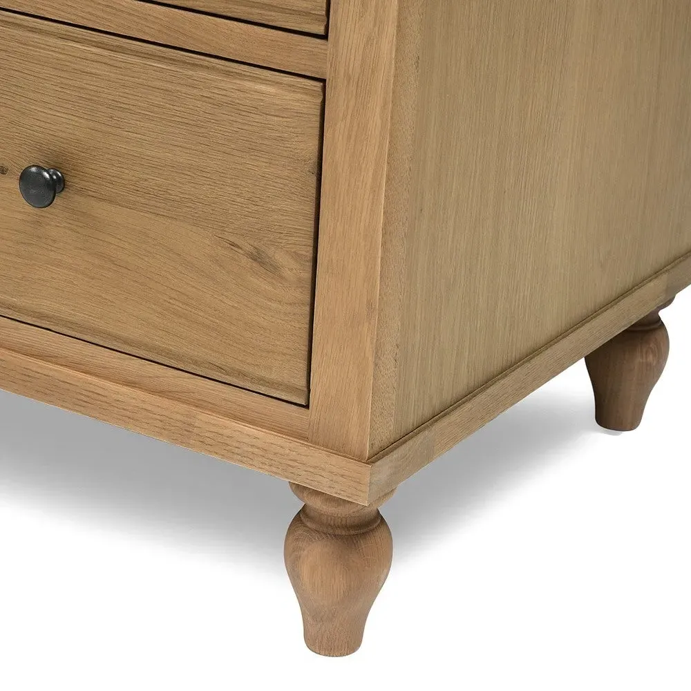 8 Drawer Wide Chest - Oak