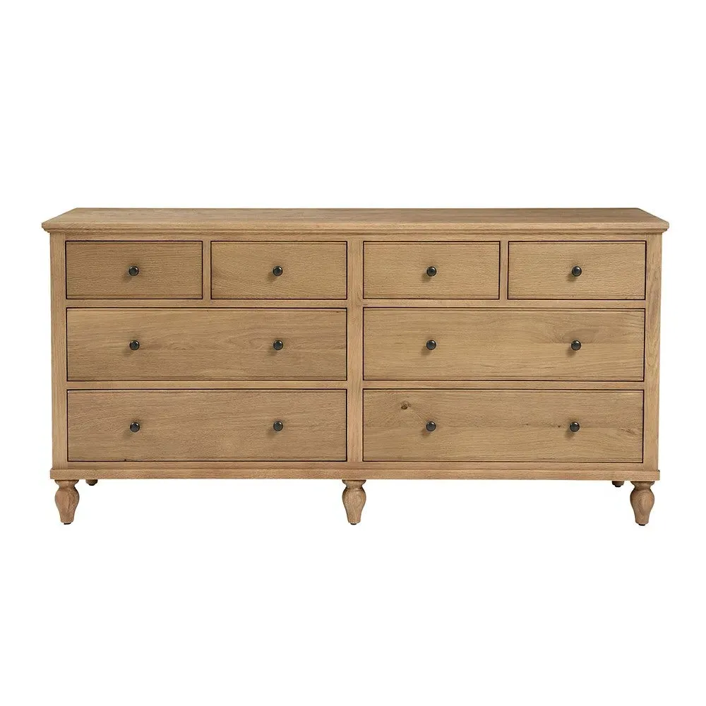 8 Drawer Wide Chest - Oak image