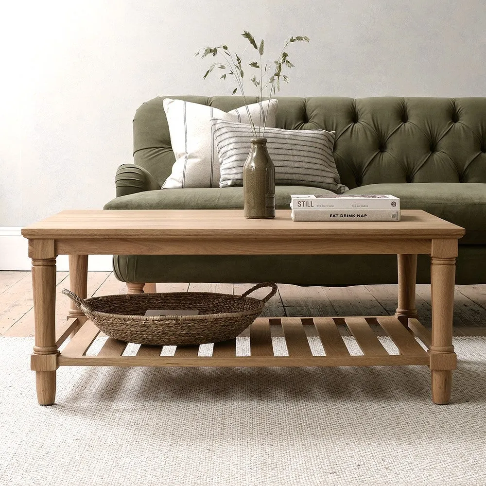 Coffee Table with Storage - Oak