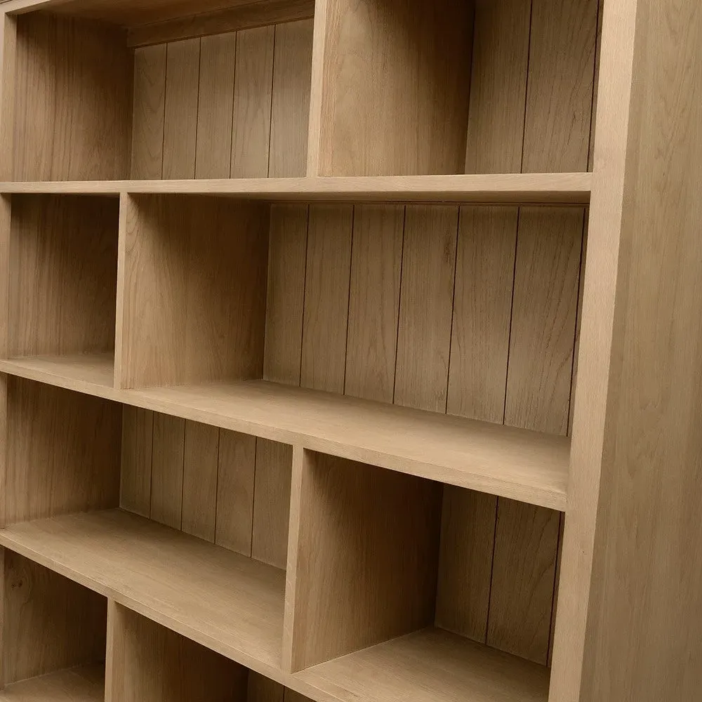 Elkstone Large Bookcase with Drawers - Oak