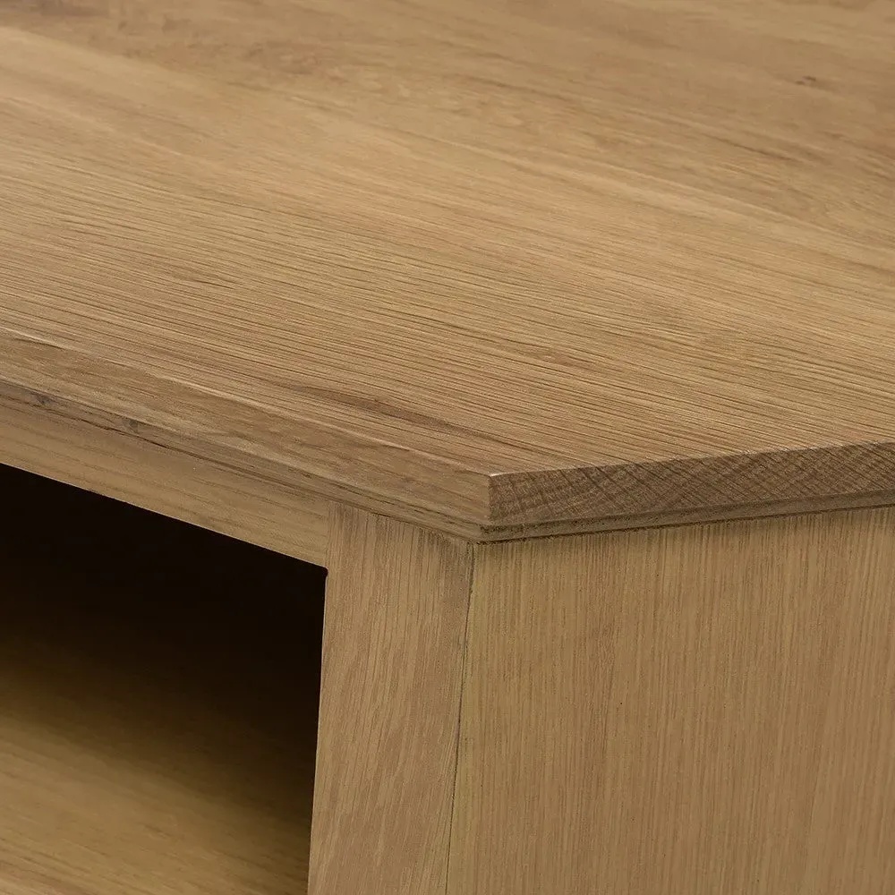 Elkstone Large Corner TV Stand - Oak