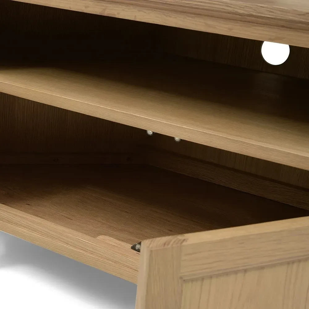 Elkstone Large Corner TV Stand - Oak