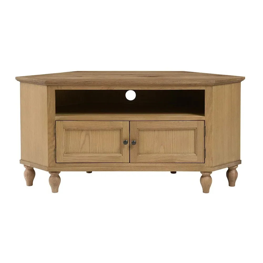 Elkstone Large Corner TV Stand - Oak image