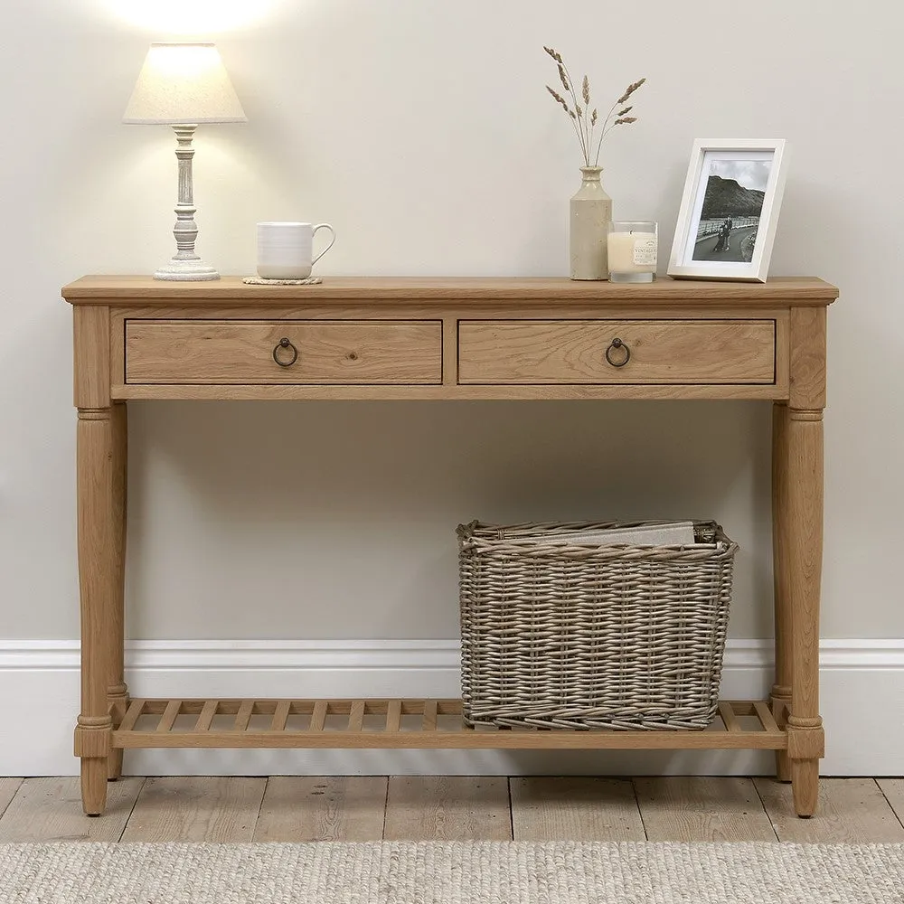 Elkstone Mellow Oak Console Table
