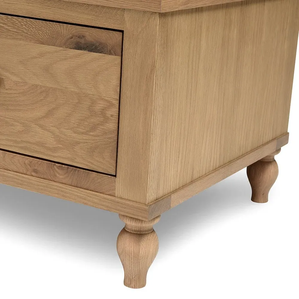 Cotswold Company Double Wardrobe with Drawer - Mellow Oak by The Cotswold Company, image 9