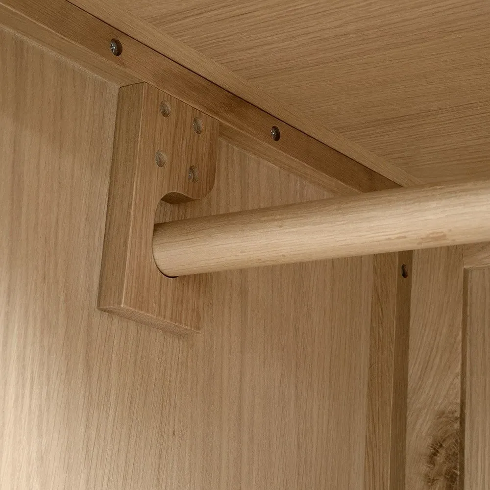 Cotswold Company Double Wardrobe with Drawer - Mellow Oak by The Cotswold Company, image 10