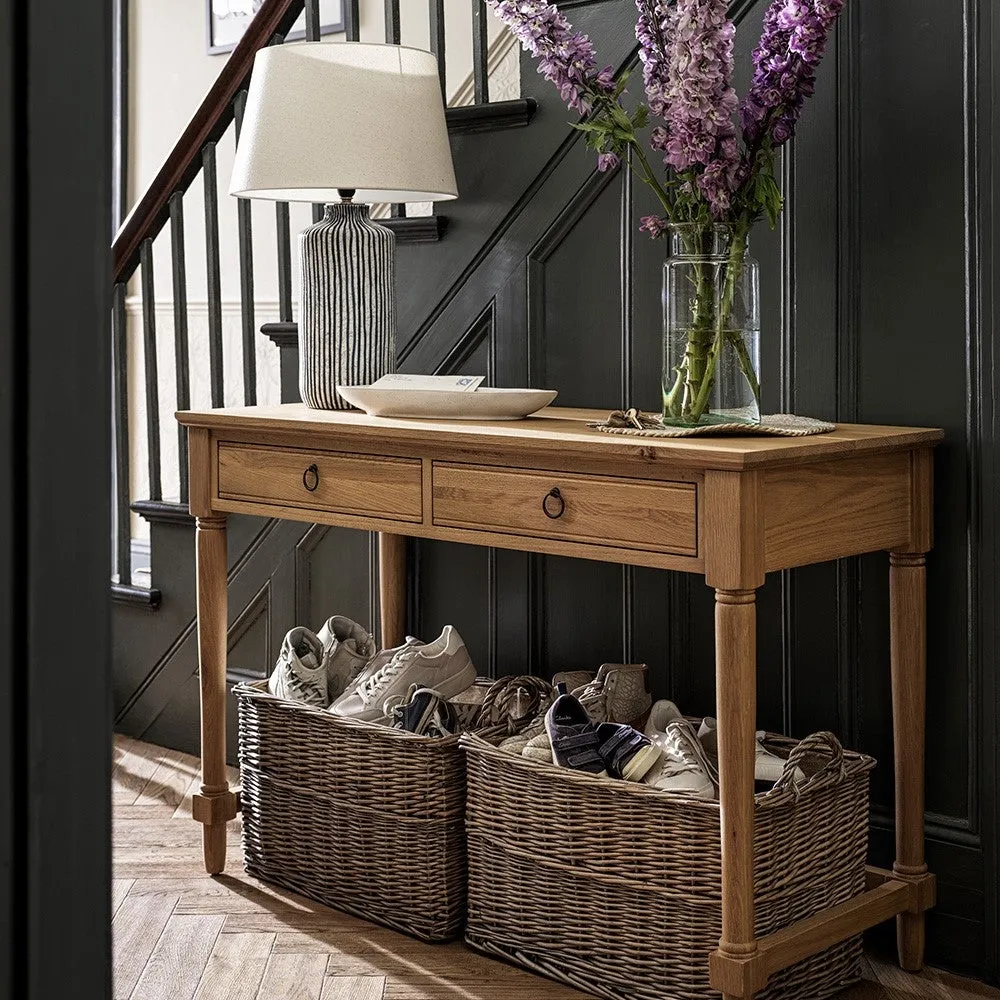 Elkstone Mellow Oak Dressing Table - Brown
