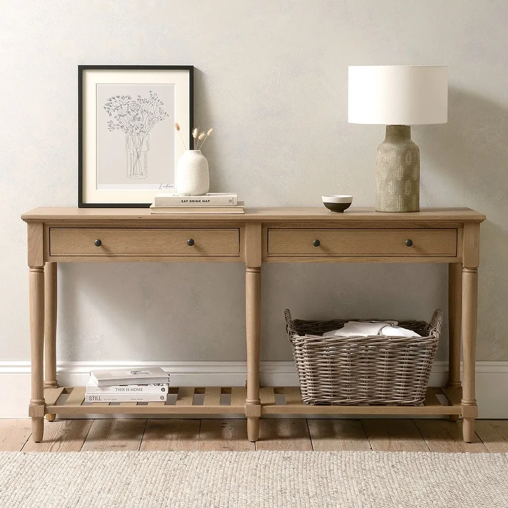 Elkstone Mellow Oak Extra Large Console Table