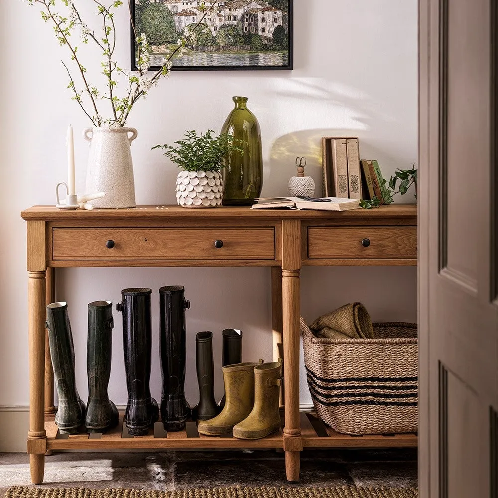 Elkstone Mellow Oak Extra Large Console Table